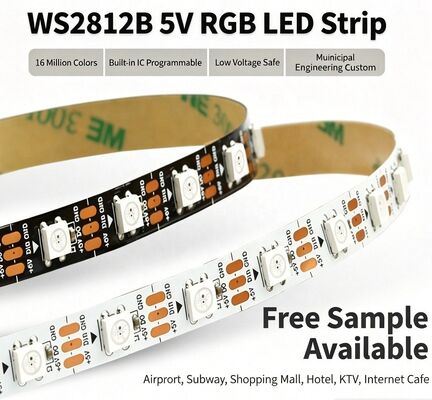 5050 Low Voltage 5V Color Changing 30/60 / 90 Light Bar Closet Ambiance Full Color Running LED Light Strip
