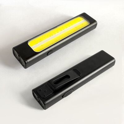 Factory Direct Sale Rechargeable Lithium Battery Strong Magnetic COB Flashlight Car Inspection Car Lamp Rectangular Work Lamp