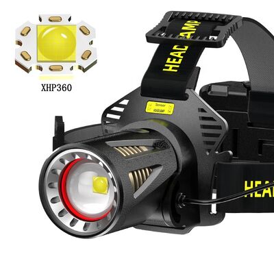 Hot Sale New XHP360 Inductive Headlight 30W Zoom Headlight 3-cell 18650 Lithium Battery Super Bright Headlight