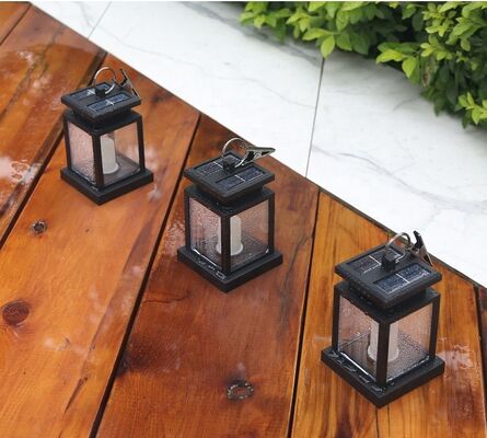 Solar Hanging Candle Lantern Waterproof Outdoor Umbrella Light Vintage Clip Lamp for Garden Teahouse Pathway Lawn Yard Lounge