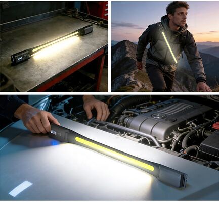 Cross-border COB Strong Light Maintenance Silicone Work Lamp USB Charging Outdoor Camping Built-in Battery Chest Running Lamp