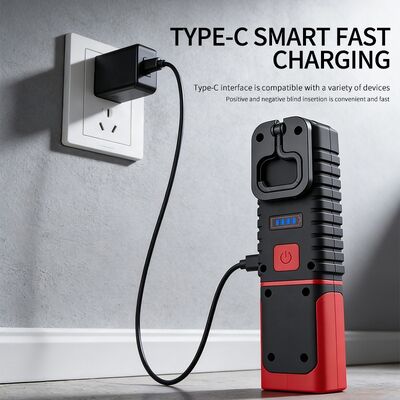 Rotatable LED Flashlight with Magnet Charging Car Repair Inspection Lamp Flashlight Work Lamp Auto Repair Maintenance Lamp
