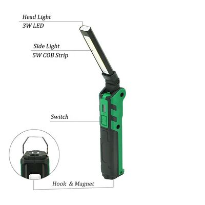 Rechargeable COB Work Lamp Inspection Lamp Handheld Foldable Multifunctional Portable Auto Repair Lamp LED with Magnet