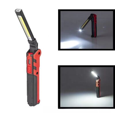 Rechargeable COB Work Lamp Inspection Lamp Handheld Foldable Multifunctional Portable Auto Repair Lamp LED with Magnet