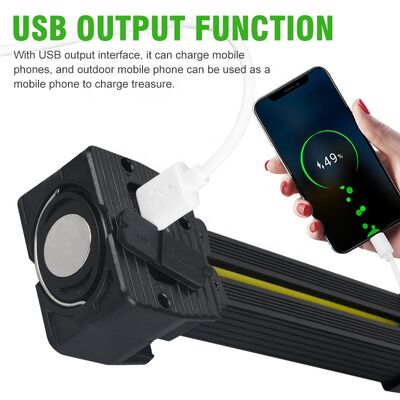 USB Rechargeable Magnetic 7th Gear Dimming Gym Lamp for Posing Handheld COB Work Light With 180 Degree Folding