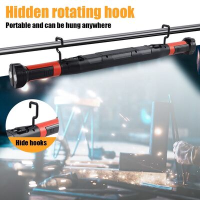 LED Magnetic Tape Double Hook Foldable Rotating Work Lamp Outdoor COB Flashlight Charging Long-lasting Emergency Light