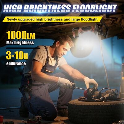 High-bright LED Charging Work Lamp with Magnet on the Bottom, Foldable Auto Repair Lamp, Cross-border Hot Sale 2025 New Model