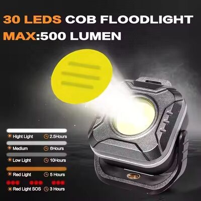 New Popular 500 Lumens Portable Mini Handy COB Torch Light Magnetic Rechargeable Small EDC Pocket Emergency Flashlight