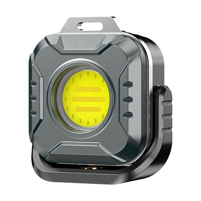 New 360 Degree Rotating 4 Color Temperature Mini COB Led Rechargeable Keychain Work Light with Strong Magnet