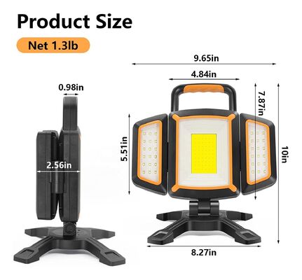 Hot Selling New 3000lm Rechargeable Multifunctional Vertical Folding Work Light