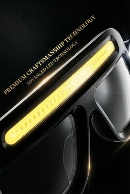 Multifunctional Glasses Light USB Charging Warning Compact Portable Hanging Ear Headlight Outdoor Hiking Lighting Headlight