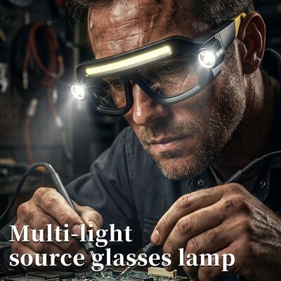 Multifunctional Glasses Light USB Charging Warning Compact Portable Hanging Ear Headlight Outdoor Hiking Lighting Headlight
