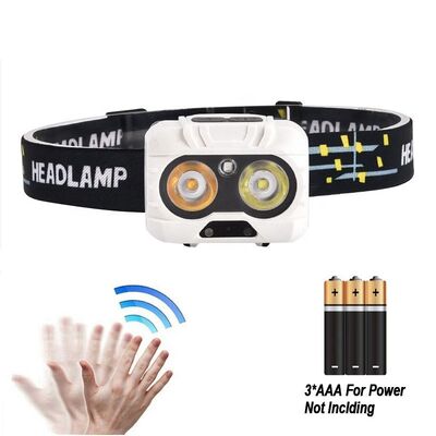 Super Bright Sensing Sensor Headlight 3 Light Source Night Driving Light 3 AAA Battery Powered Camping Emergency Headlight