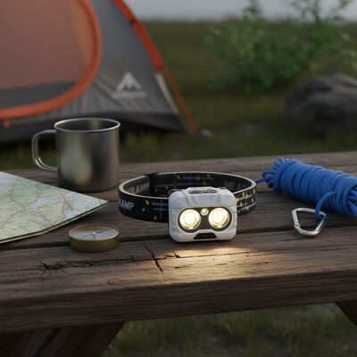 Super Bright Sensing Sensor Headlight 3 Light Source Night Driving Light 3 AAA Battery Powered Camping Emergency Headlight