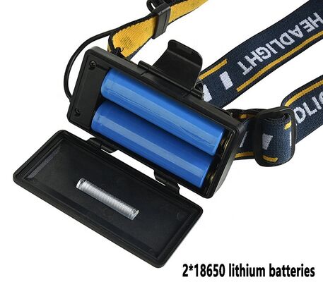 7LED Strong Headlight Far-reaching Searchlight USB Charging Outdoor Headlight Camping Night Fishing COB Red Headlight