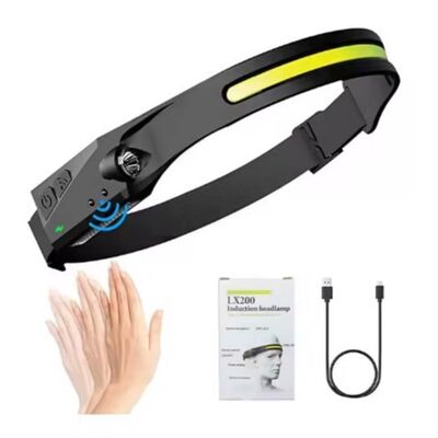 Factory Direct Sale Outdoor Lighting Tools Rechargeable Led Sensor Headlight Large Diffuse Lighting Silicone Material Headlamp