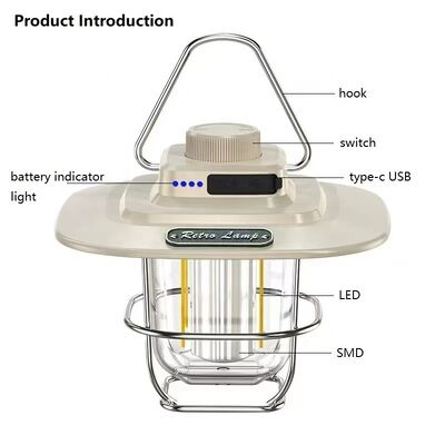 2026 Factory Wholesale Led Retro Outdoor Waterproof Multifunctional Lighting Camping Lamp Hand-held Camp Light Lantern