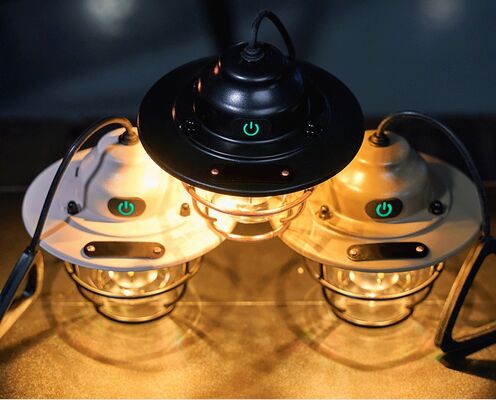 Source Factory Wholesale New Outdoor Portable Hanging Light Waterproof USB Rechargeable Lantern LED Camping Tent Lamp
