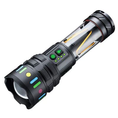 Cross-border New Outdoor Long-range Zoom White Laser Strong Light Flashlight Rechargeable Multi-function Camping Lamp Flashlight