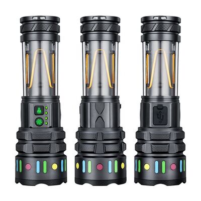Cross-border New Outdoor Long-range Zoom White Laser Strong Light Flashlight Rechargeable Multi-function Camping Lamp Flashlight