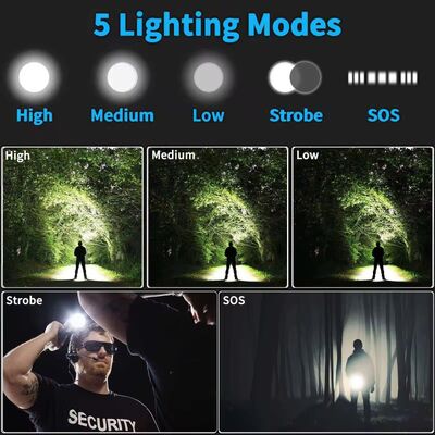 High Quality Ultra Bright Long Shot Led White Laser Usb Charging Long Life Outdoor Zoom Multi-Functional Flashlight