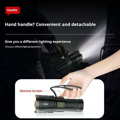Outdoor Strong Light Far-reaching LED Searchlight Charging Ultra-long-lasting Lighting Aluminum Alloy Hand-held Flashlight