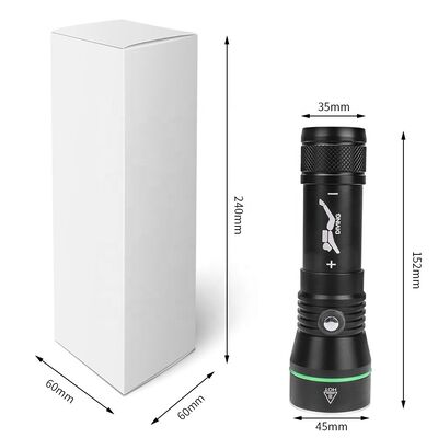 Professional Diving Flashlight 2000lumens 100M Depth Scuba Diving Torch Aluminum Alloy IP68 Waterproof Fishing LED Flashlight