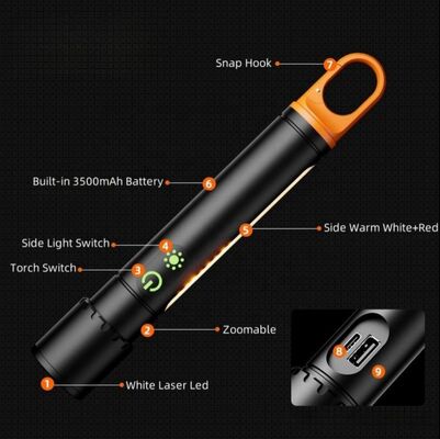 Rechargeable Flashlight Camping Flashlight Custom-made Powerful Long Distance Flashlights Super Bright Torch Customization
