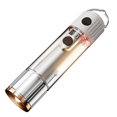 New Digital Power Display Telescopic Zoom Magnet Usb Rechargeable Aluminum Alloy Abs White Led Torch Lights Tactical Flashlight