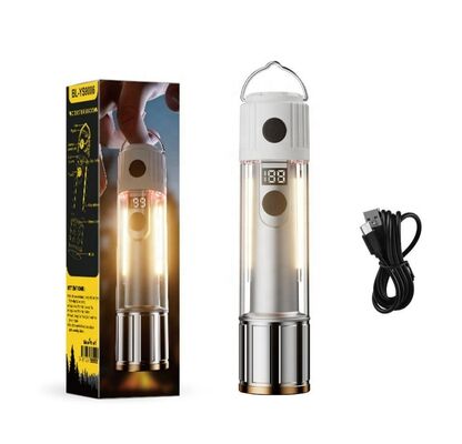 New Digital Power Display Telescopic Zoom Magnet Usb Rechargeable Aluminum Alloy Abs White Led Torch Lights Tactical Flashlight