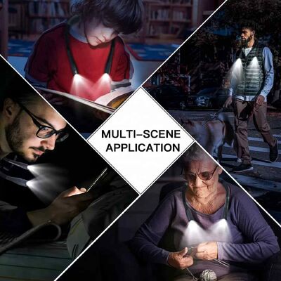 New Model Led Neck Lamp White and Yellow Dual Light Type-C Charging Outdoor Portable Student Work Night Run Reading Lamp