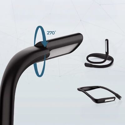Factory Direct Sales Night Reading LED Lighting Desk Lamp USB Charging Three Color Folding Double Head Hanging Neck Reading Lamp