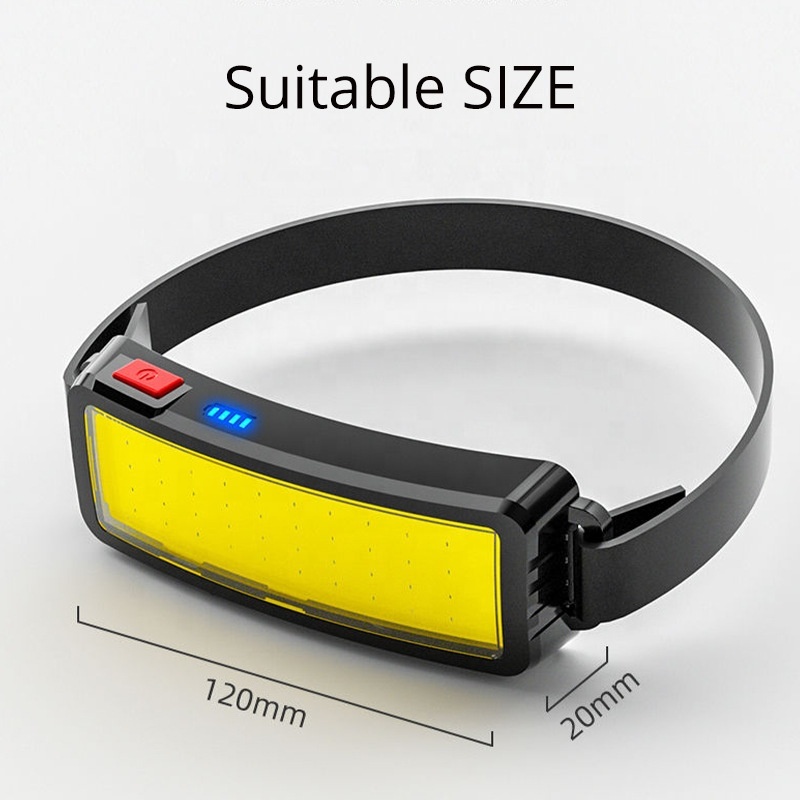new strong light focus COB wide angle outdoor camping headlight